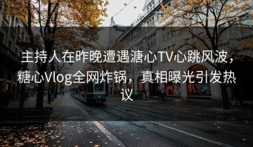 主持人在昨晚遭遇溏心TV心跳风波，糖心Vlog全网炸锅，真相曝光引发热议