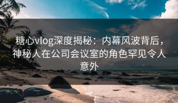 糖心vlog深度揭秘：内幕风波背后，神秘人在公司会议室的角色罕见令人意外