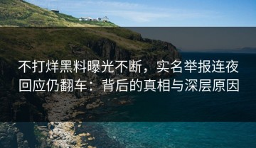 不打烊黑料曝光不断，实名举报连夜回应仍翻车：背后的真相与深层原因