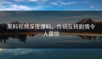 黑料视频深夜爆料，炸锅反转剧情令人震惊