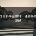 不打烊黑料平台爆料，沸腾事件持续发酵