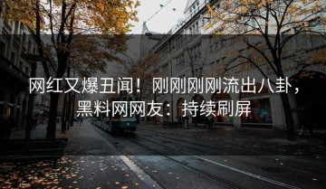 网红又爆丑闻！刚刚刚刚流出八卦，黑料网网友：持续刷屏