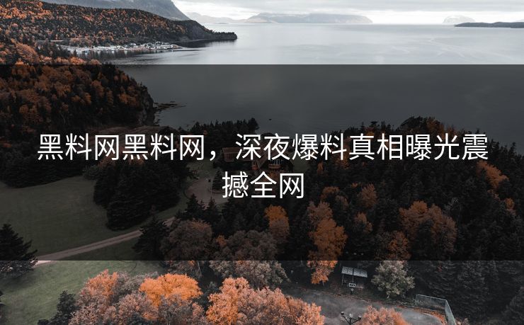 黑料网黑料网，深夜爆料真相曝光震撼全网