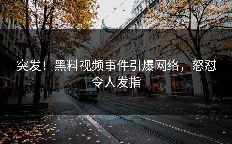 突发！黑料视频事件引爆网络，怒怼令人发指
