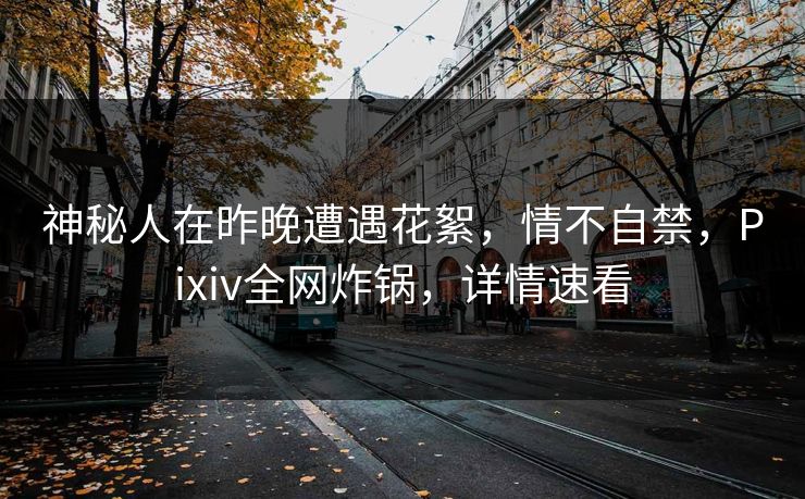 神秘人在昨晚遭遇花絮，情不自禁，Pixiv全网炸锅，详情速看