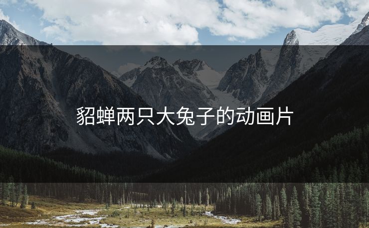 貂蝉两只大兔子的动画片